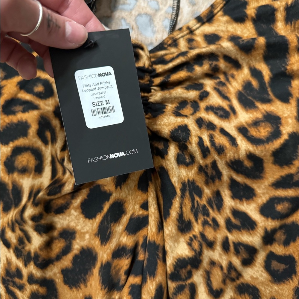 Leopard Print Halter Jumpsuit - Picture 4 of 4